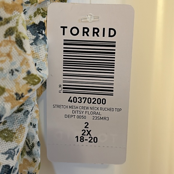 NWT Torrid stretch mesh ruched top, Torrid size 2 - Picture 3 of 7